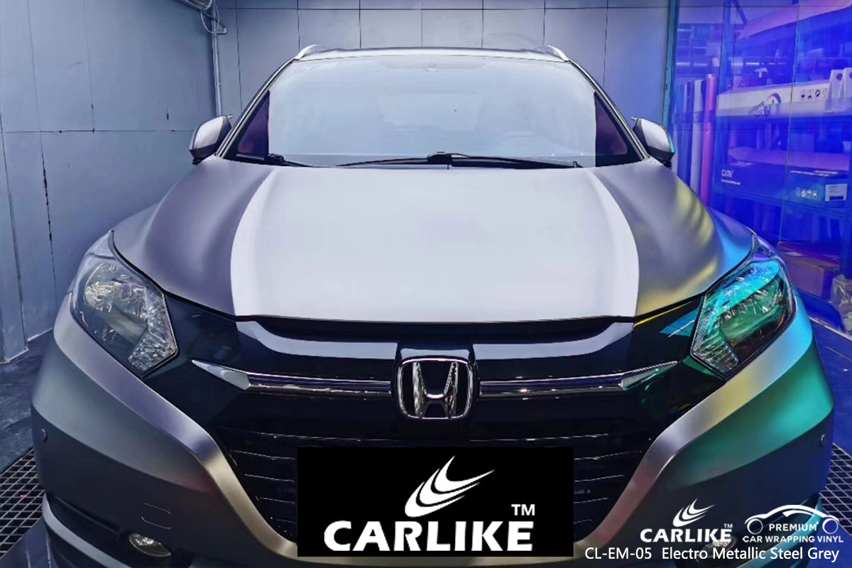 CL-EM-05 ELECTRO METALLIC STEEL GREY CAR WRAP VINYL for HONDA