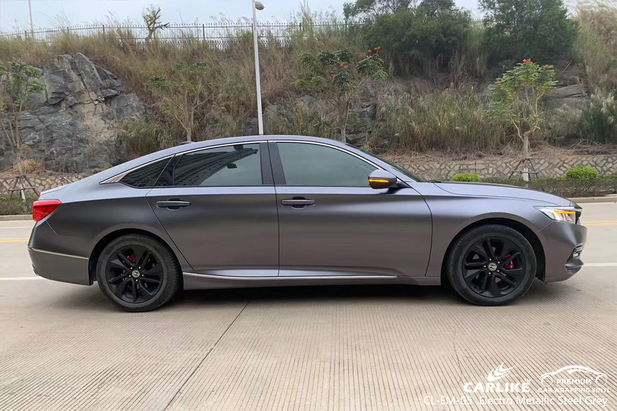 CL-EM-05 electro metallic steel grey car wrap vinyl for HONDA