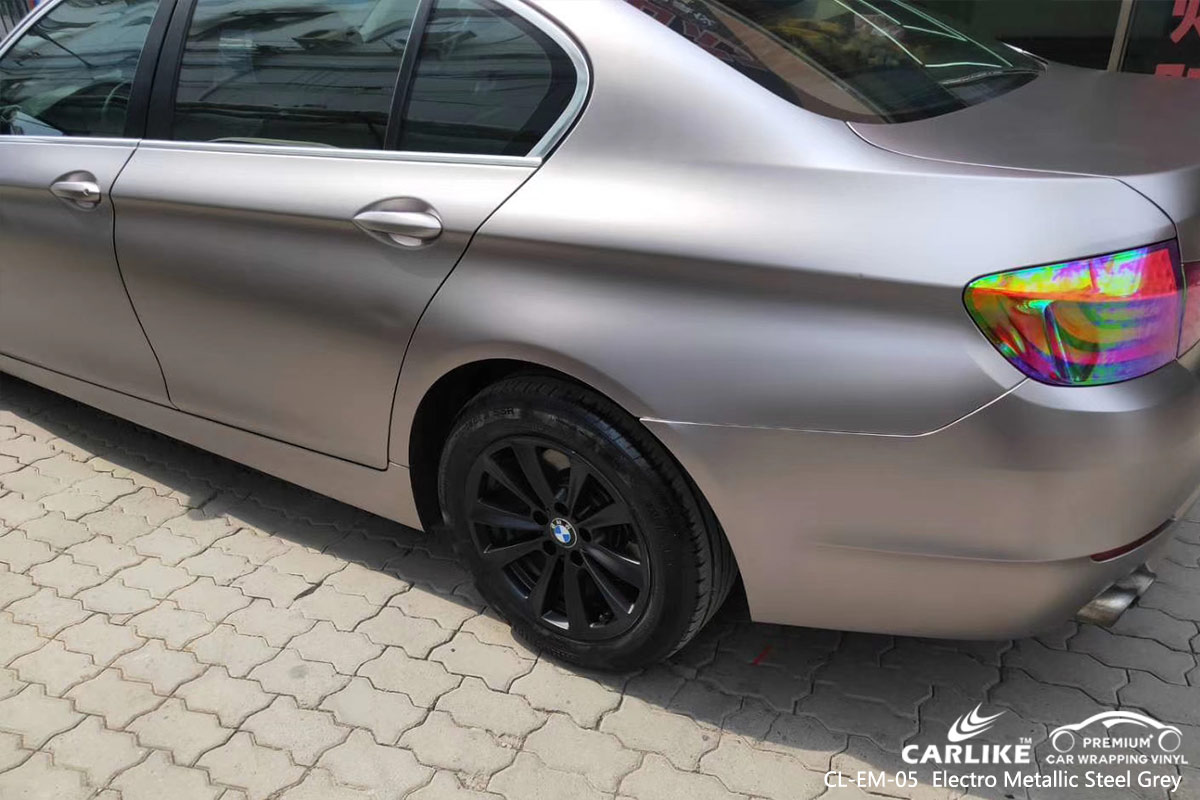 CL-EM-05 electro metallic steel grey car wrap vinyl for BMW