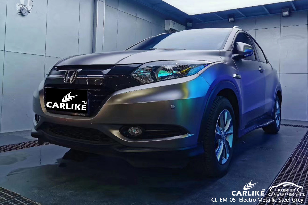 CL-EM-05 ELECTRO METALLIC STEEL GREY CAR WRAP VINYL for HONDA