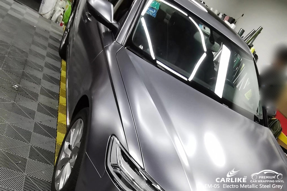 CL-EM-05 electro metallic steel grey car wrap vinyl for AUDI