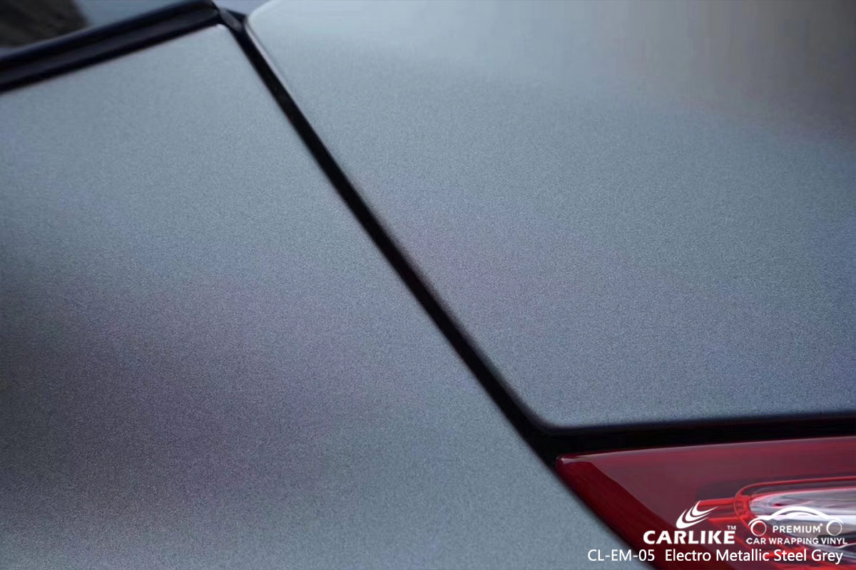 CLEM05 electro metallic steel grey auto car vinyl wrap for JAGUAR