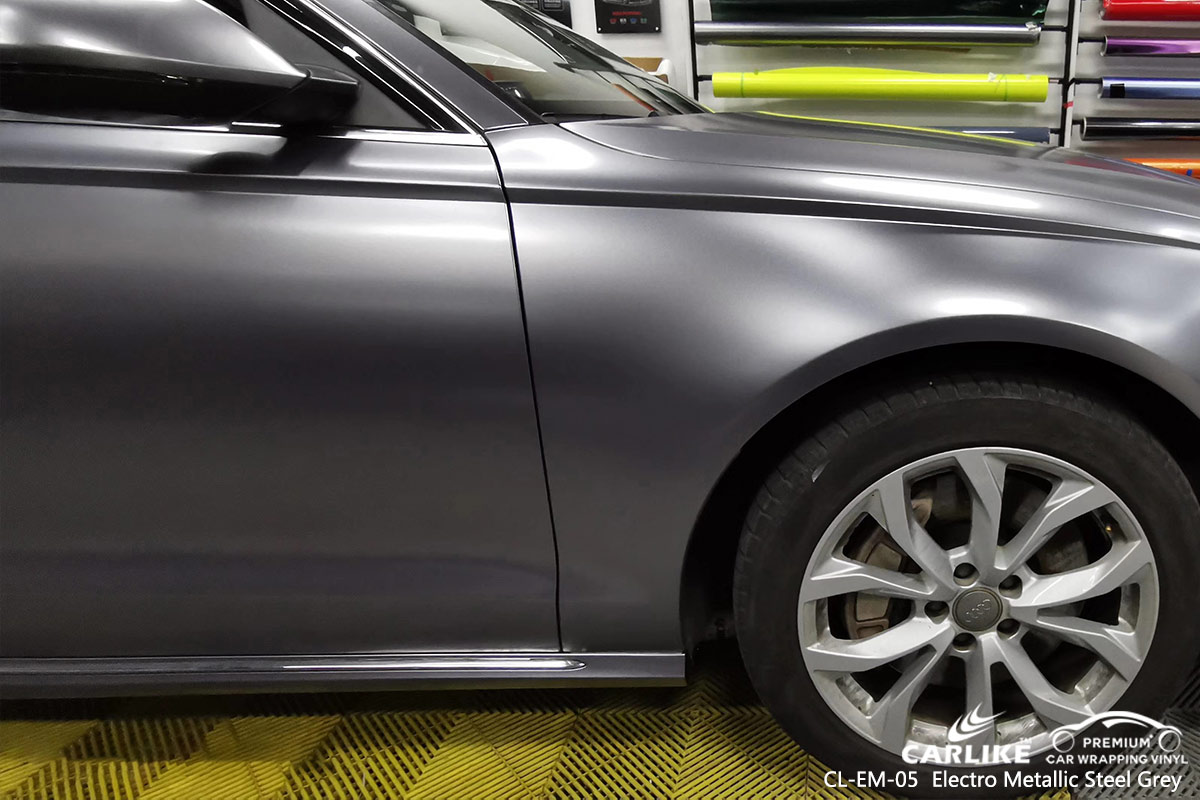 CL-EM-05 electro metallic steel grey car wrap vinyl for AUDI