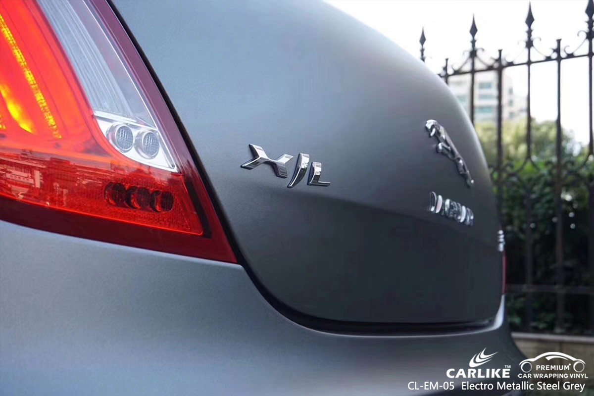 CLEM05 electro metallic steel grey auto car vinyl wrap for JAGUAR