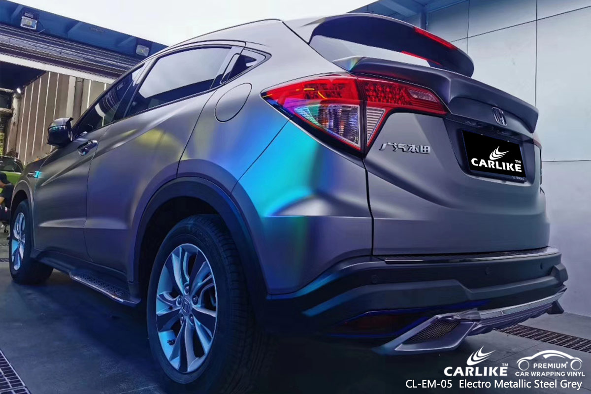 CL-EM-05 ELECTRO METALLIC STEEL GREY CAR WRAP VINYL for HONDA