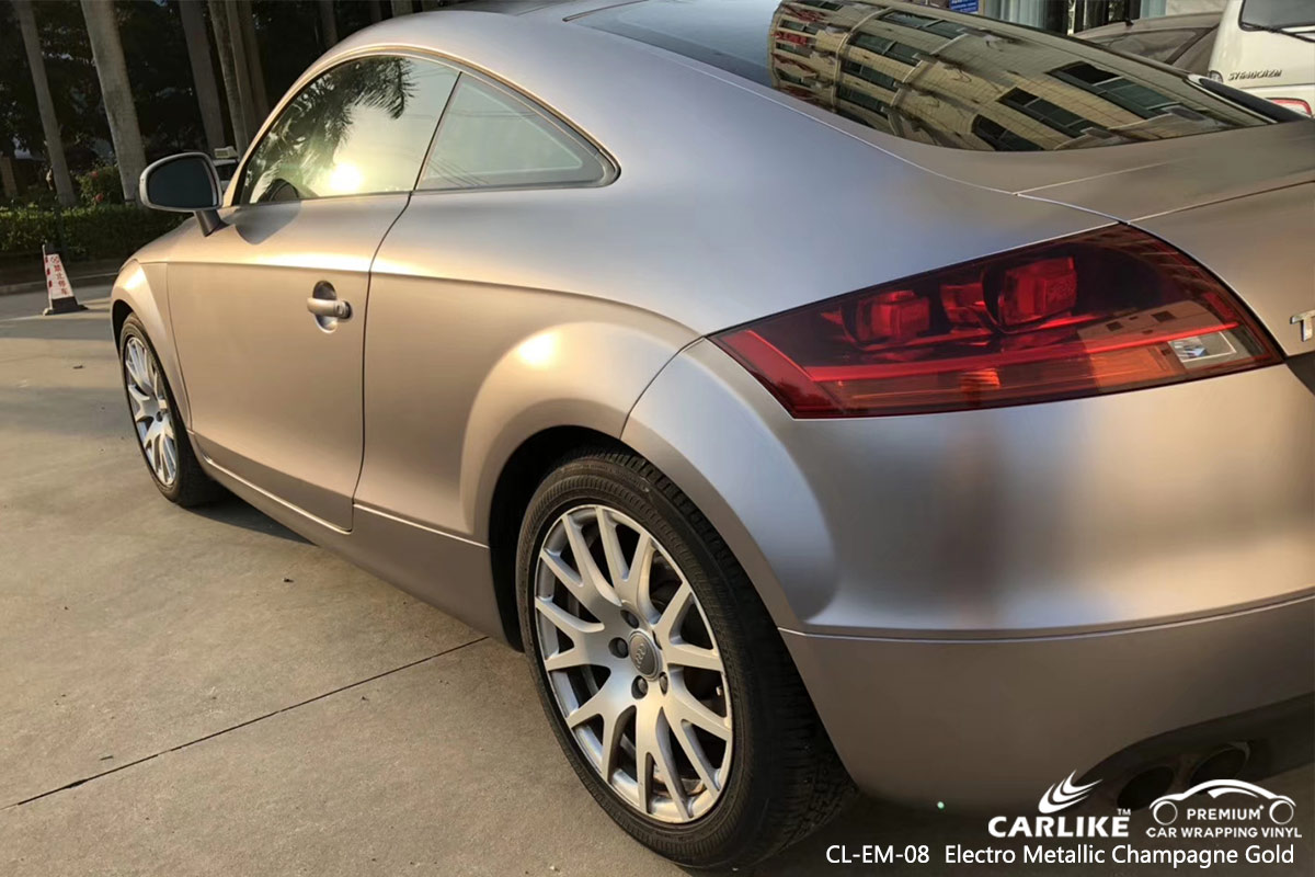 CL-EM-08 electro metallic champagne gold car wrap vinyl for AUDI