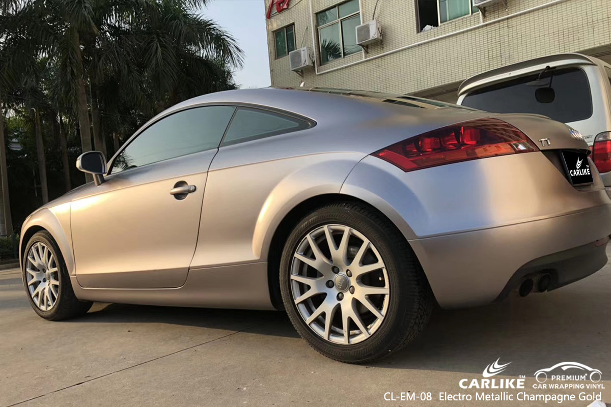 CL-EM-08 electro metallic champagne gold car wrap vinyl for AUDI