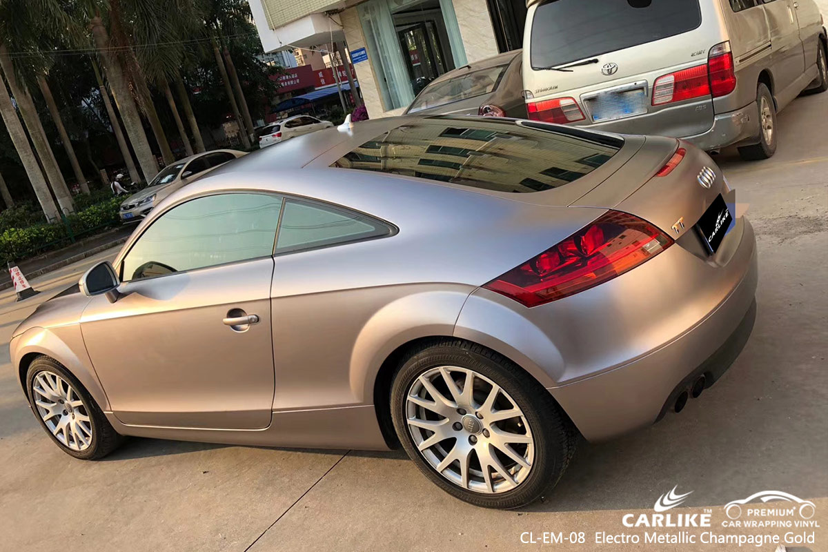 CL-EM-08 electro metallic champagne gold car wrap vinyl for AUDI