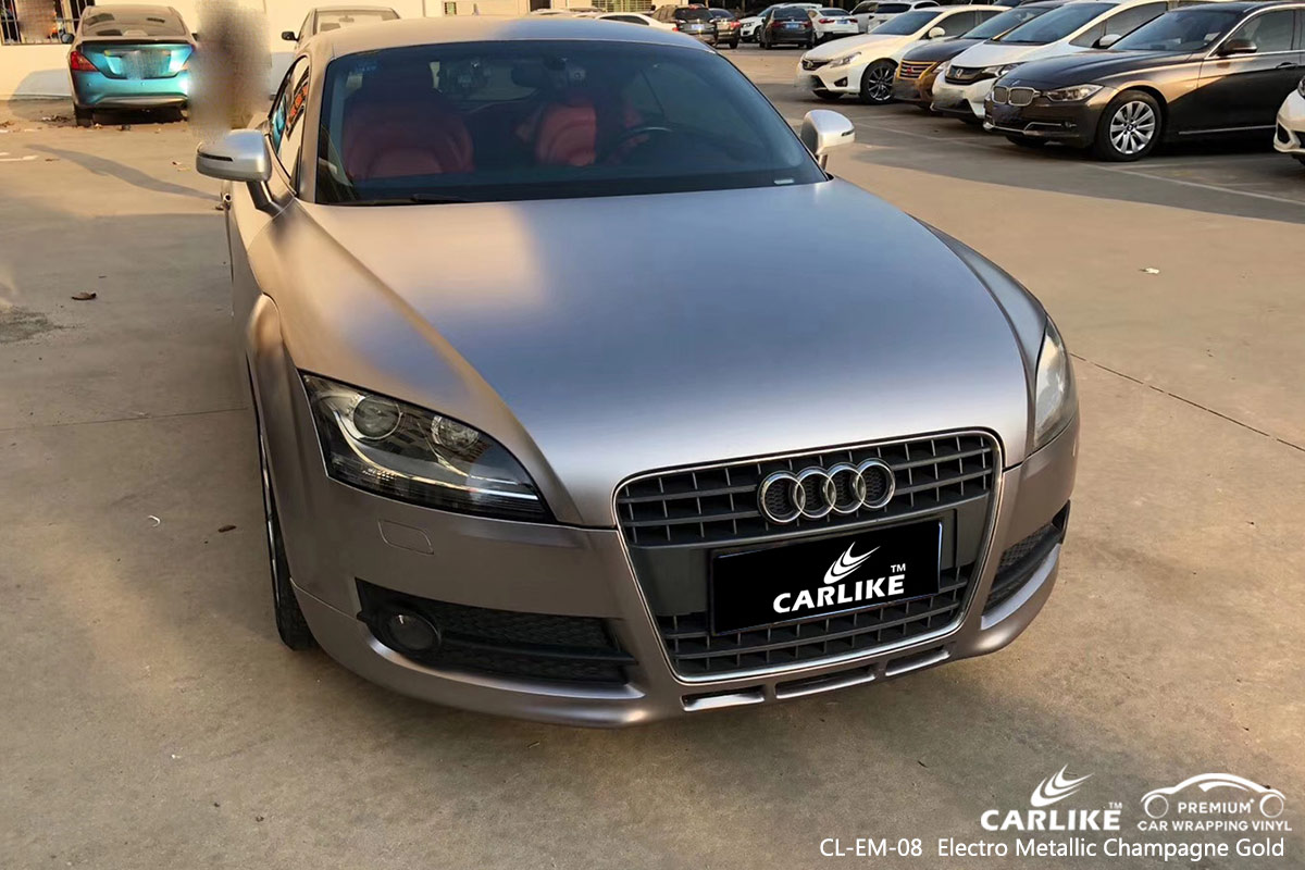 CL-EM-08 electro metallic champagne gold car wrap vinyl for AUDI