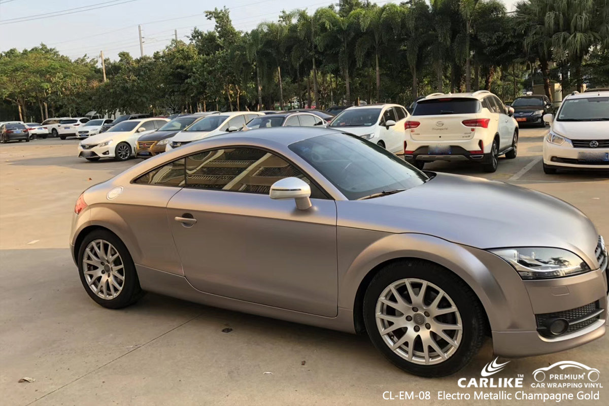 CL-EM-08 electro metallic champagne gold car wrap vinyl for AUDI