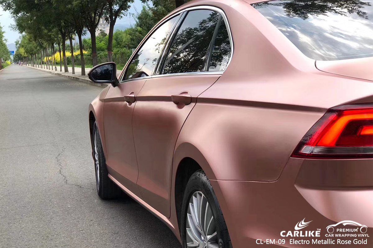 CL-EM-09 electro metallic rose gold car wrap vinyl for VOLKSWAGEN