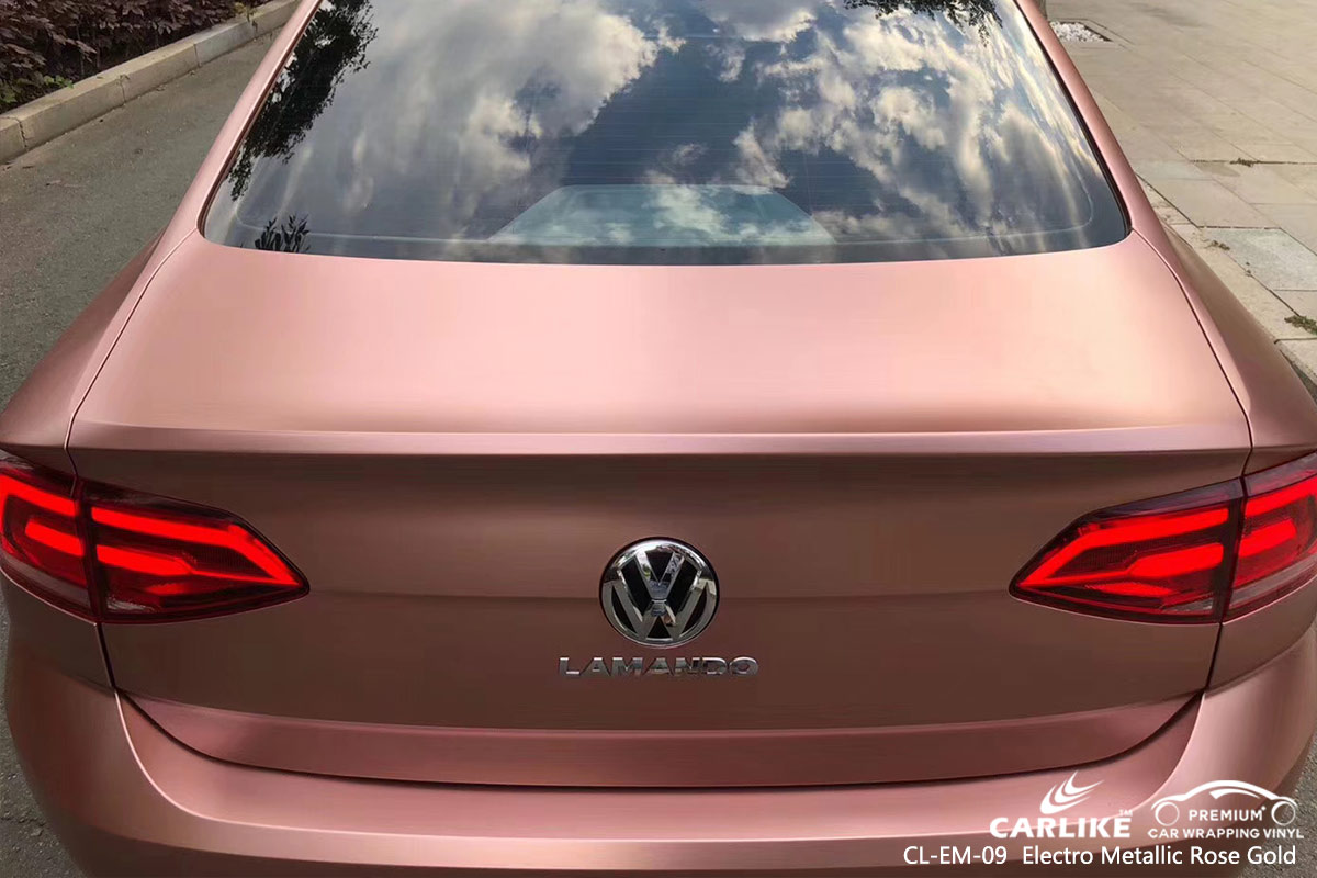 CL-EM-09 electro metallic rose gold car wrap vinyl for VOLKSWAGEN