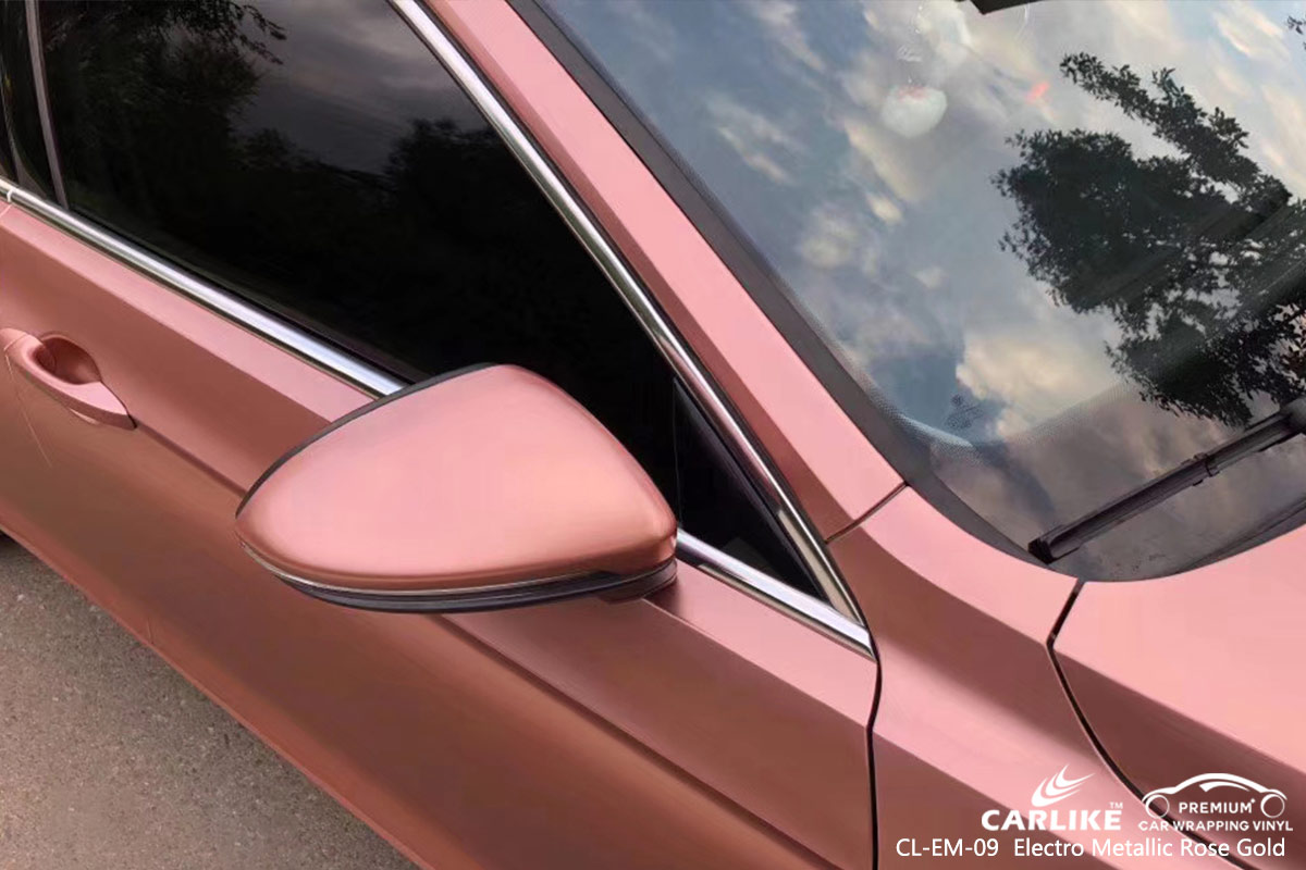 CL-EM-09 electro metallic rose gold car wrap vinyl for VOLKSWAGEN
