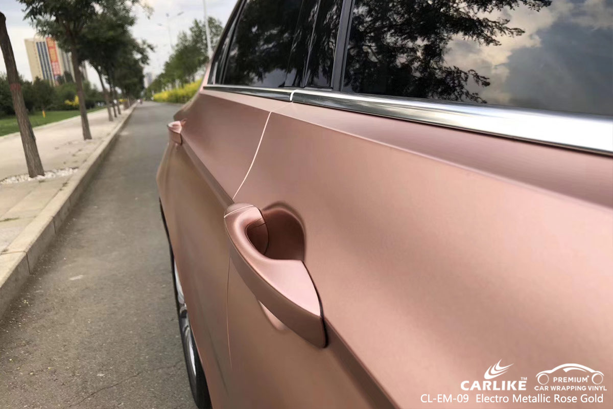 CL-EM-09 electro metallic rose gold car wrap vinyl for VOLKSWAGEN