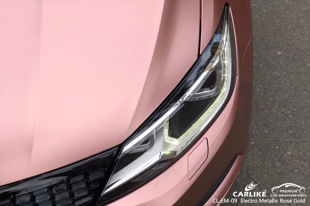 CL-EM-09 electro metallic rose gold car wrap vinyl for VOLKSWAGEN