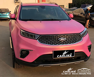 CL-EM-10 electro metallic pink car wrap vinyl for FORD TERRITORY
