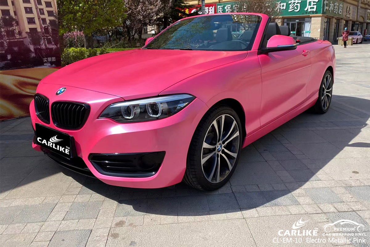 CL-EM-10 electro metallic pink car wrap vinyl for  BMW