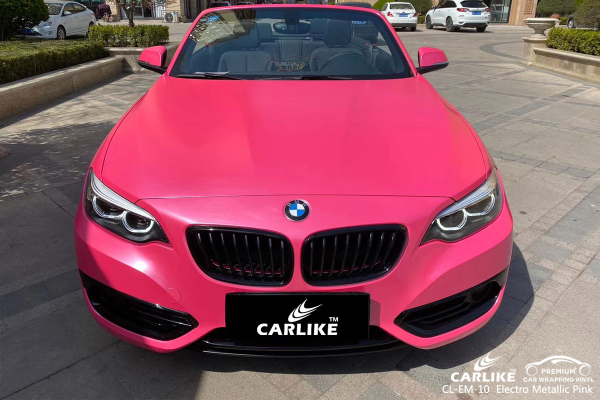 CL-EM-10 electro metallic pink car wrap vinyl for  BMW