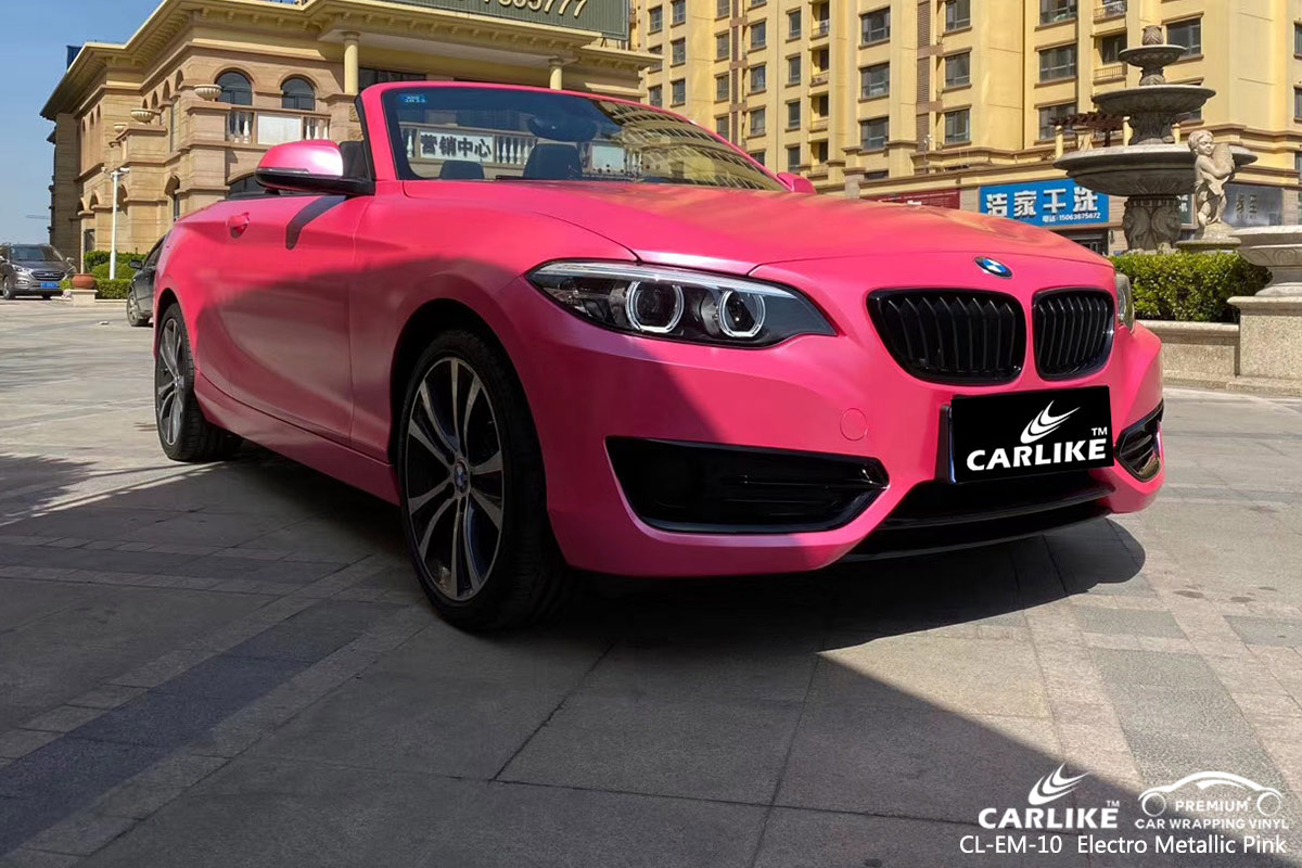 CL-EM-10 electro metallic pink car wrap vinyl for  BMW