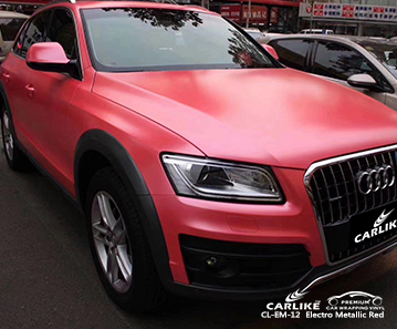 CL-EM-12 electro metallic red car wrap vinyl for  AUDI