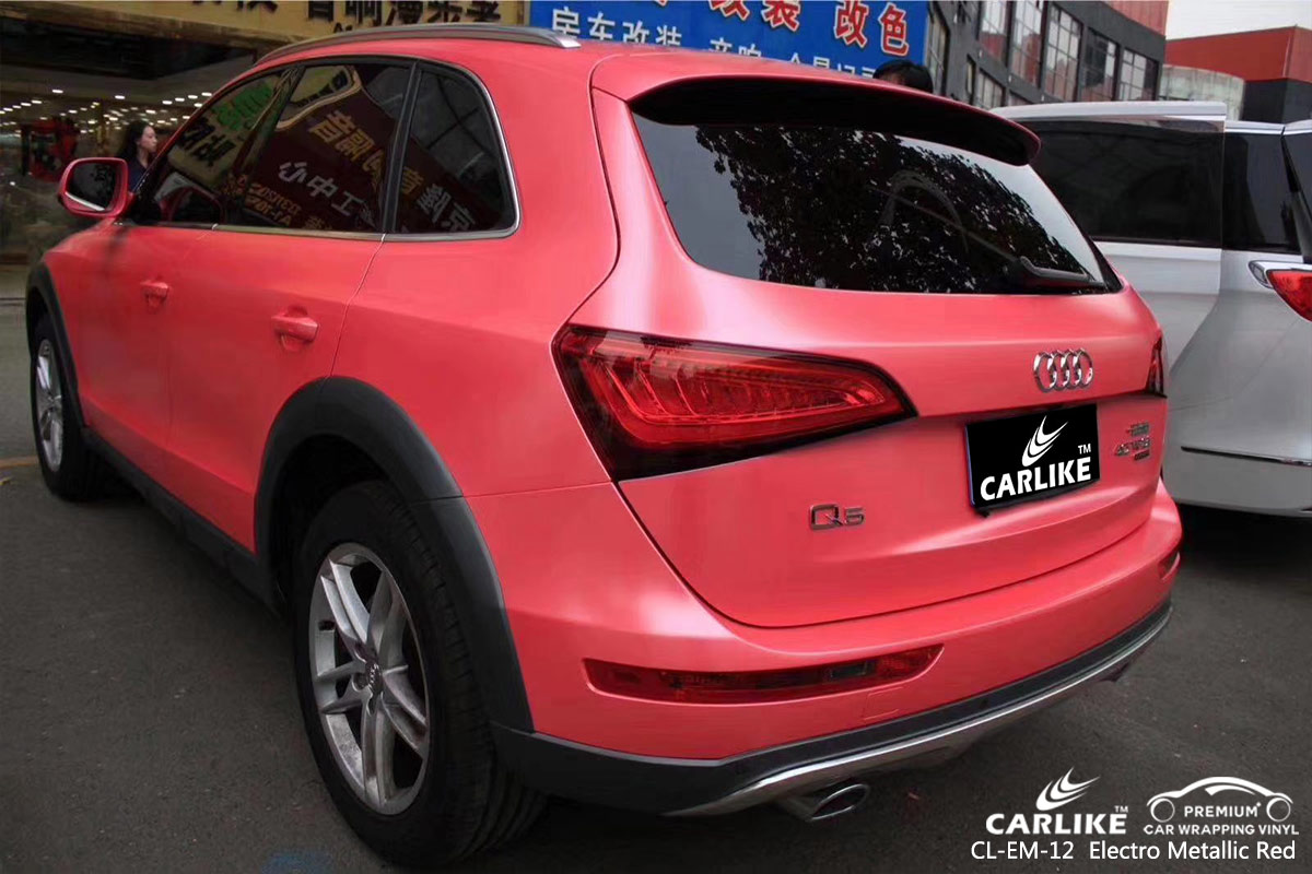 CL-EM-12 electro metallic red car wrap vinyl for AUDI