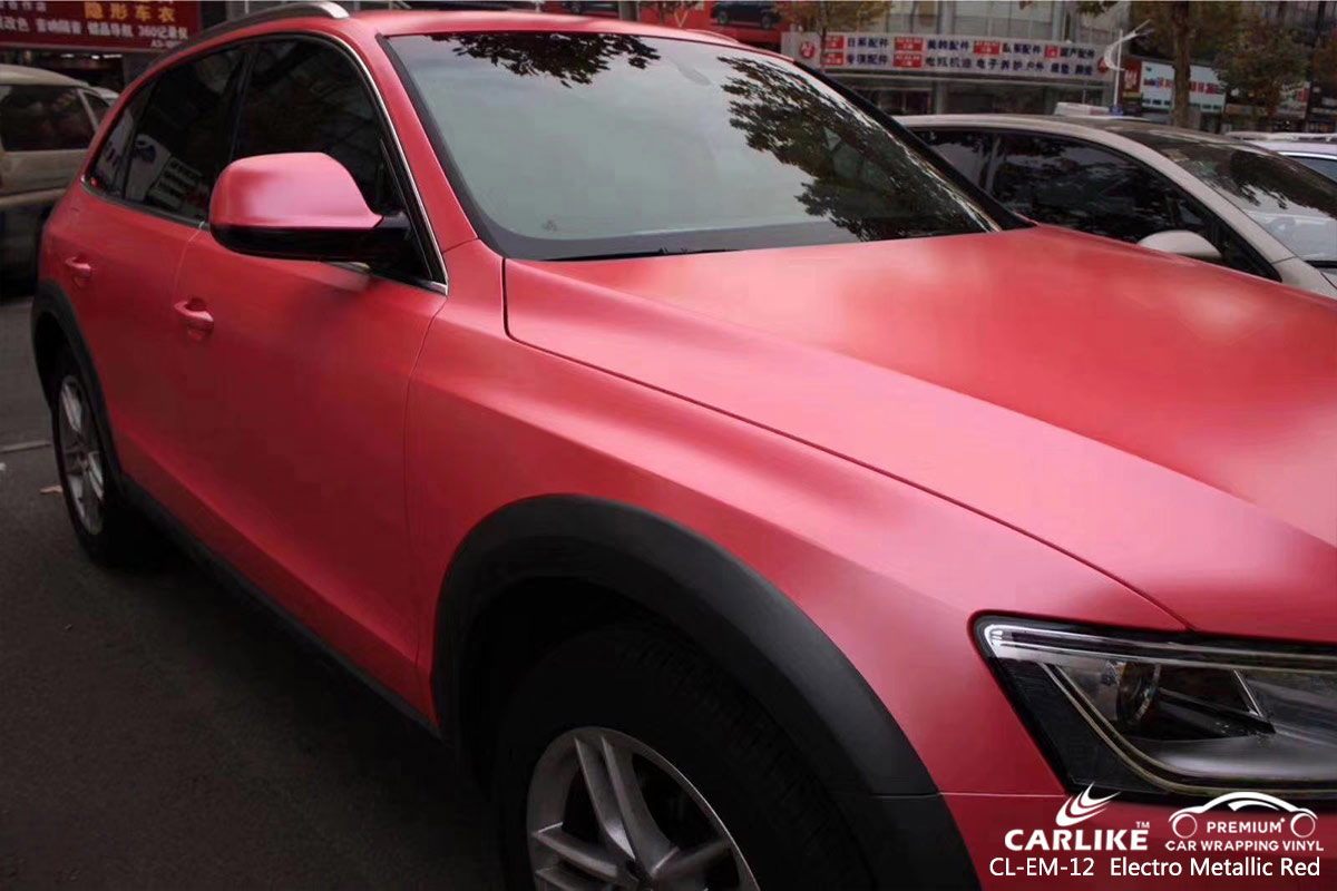 CL-EM-12 electro metallic red car wrap vinyl for AUDI