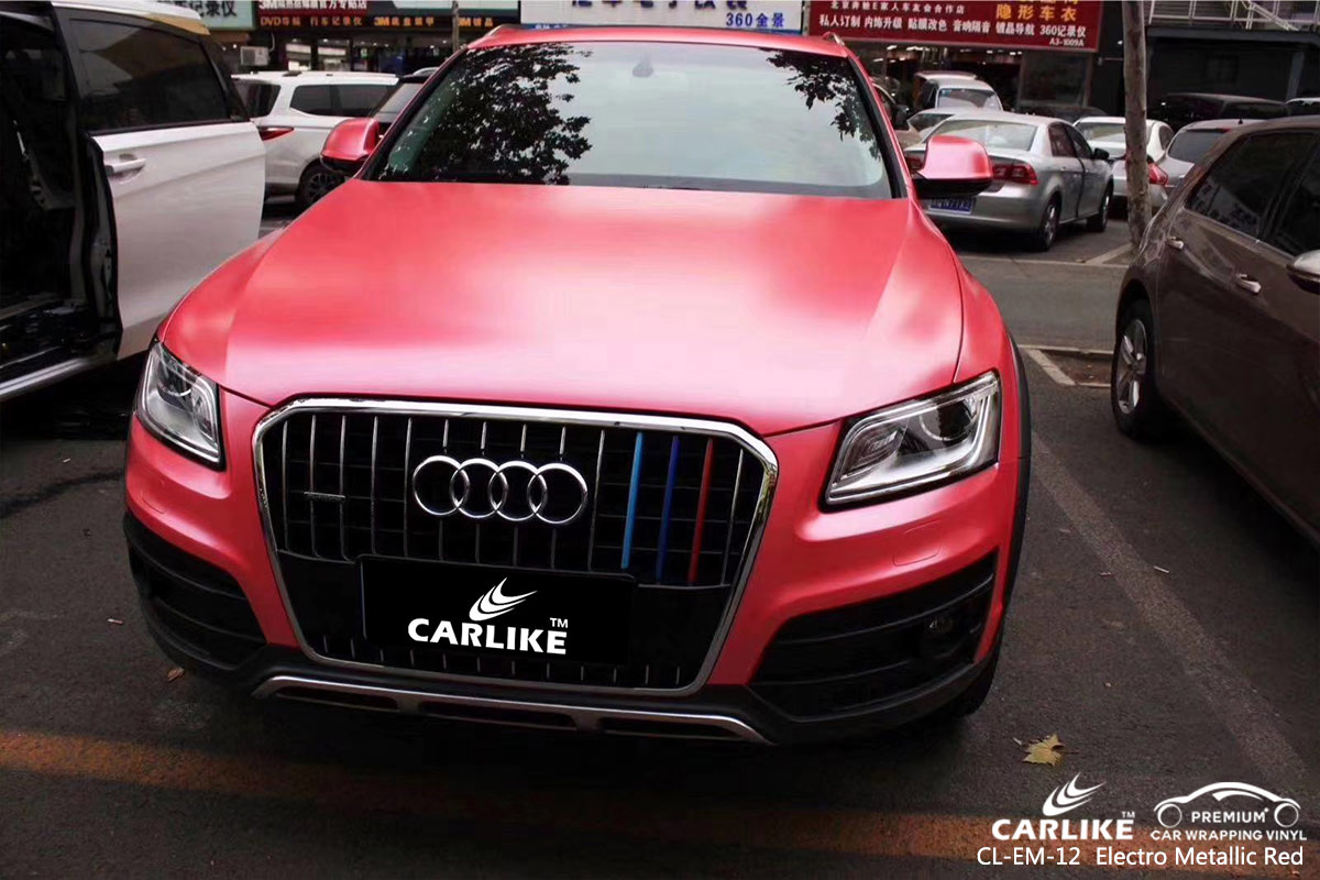 CL-EM-12 electro metallic red car wrap vinyl for AUDI