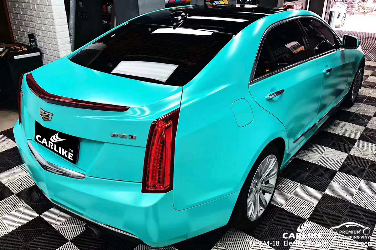 CL-EM-18 electro metallic tiffany green car wrap vinyl for CADILLAC
