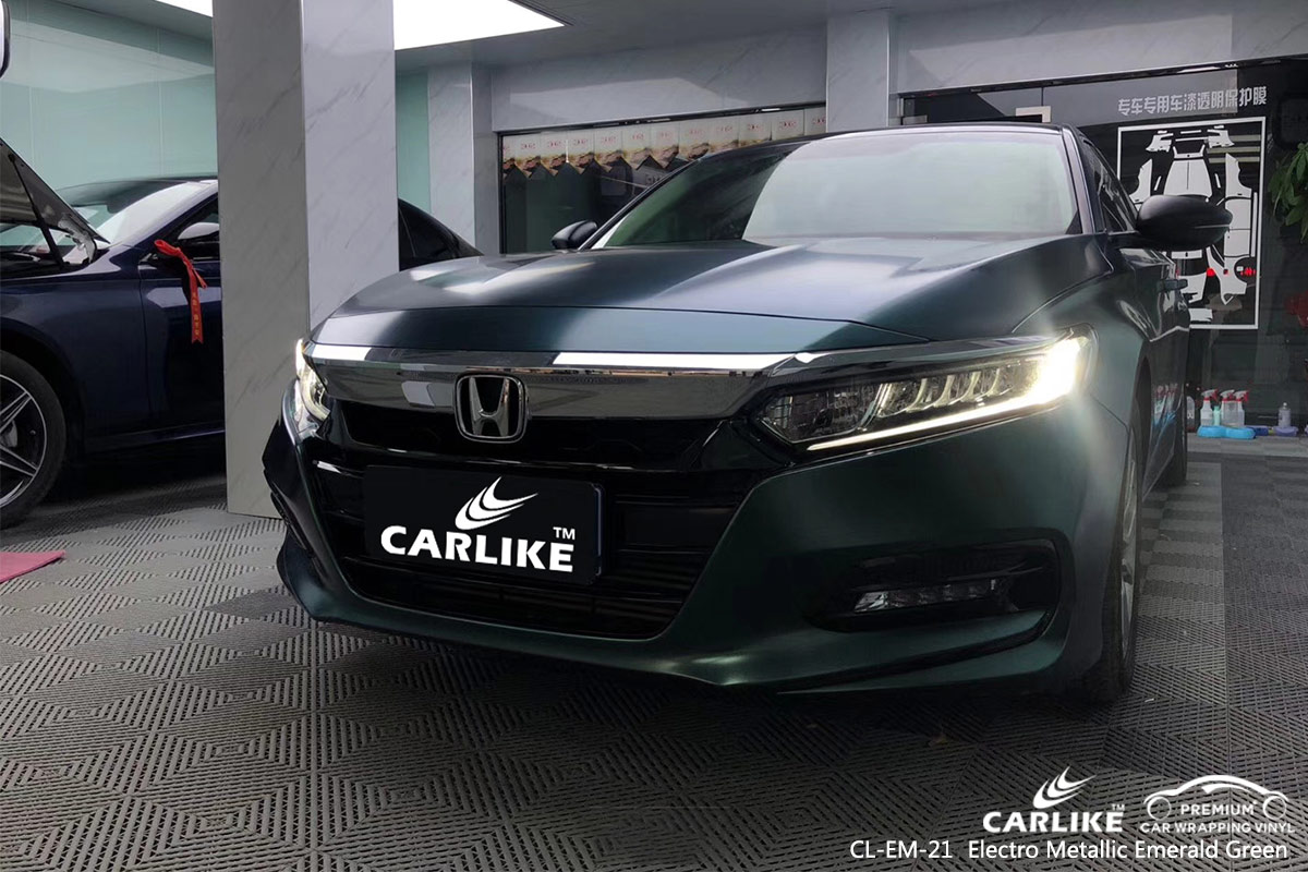 CL-EM-21 electro metallic emerald green car wrap vinyl for HONDA