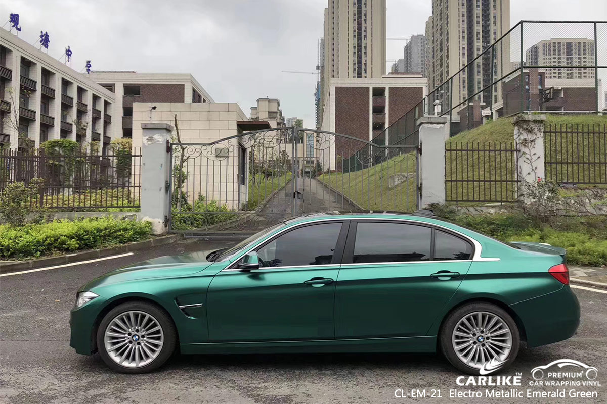 CL-EM-21 electro metallic emerald green car wrap vinyl for BMW
