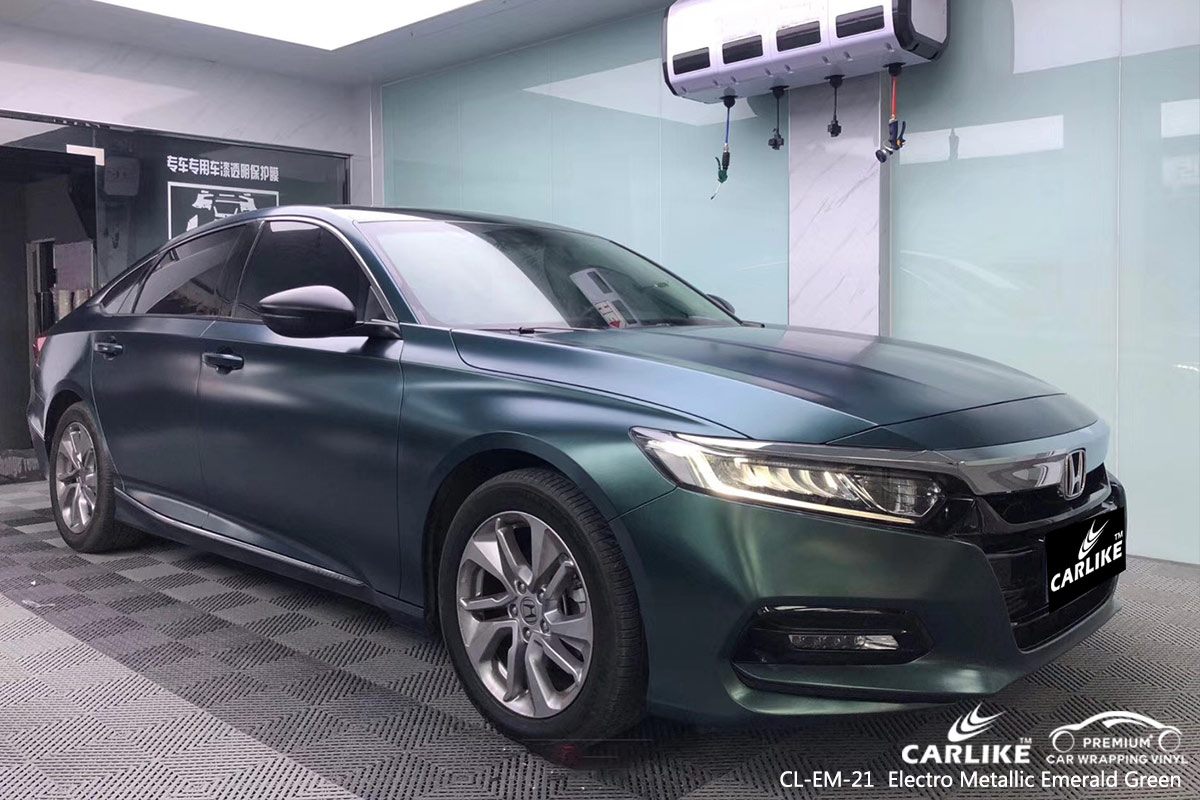 CL-EM-21 electro metallic emerald green car wrap vinyl for HONDA