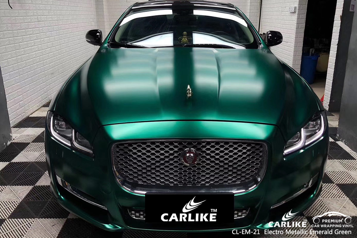 CL-EM-21 electro metallic emerald green car wrap vinyl for JAGUAR