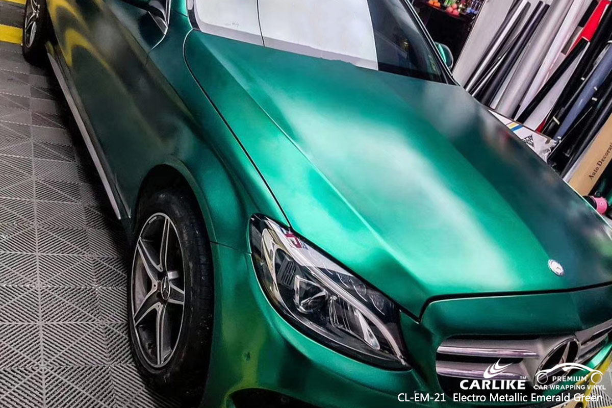 CL-EM-21 electro metallic emerald green car wrap vinyl for MERCEDES-BENZ