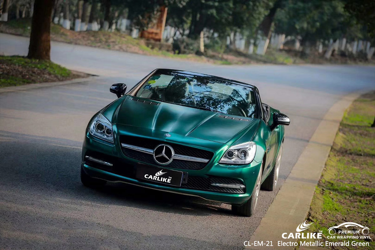 CL-EM-21 electro metallic emerald green car wrap vinyl for MERCEDES-BENZ