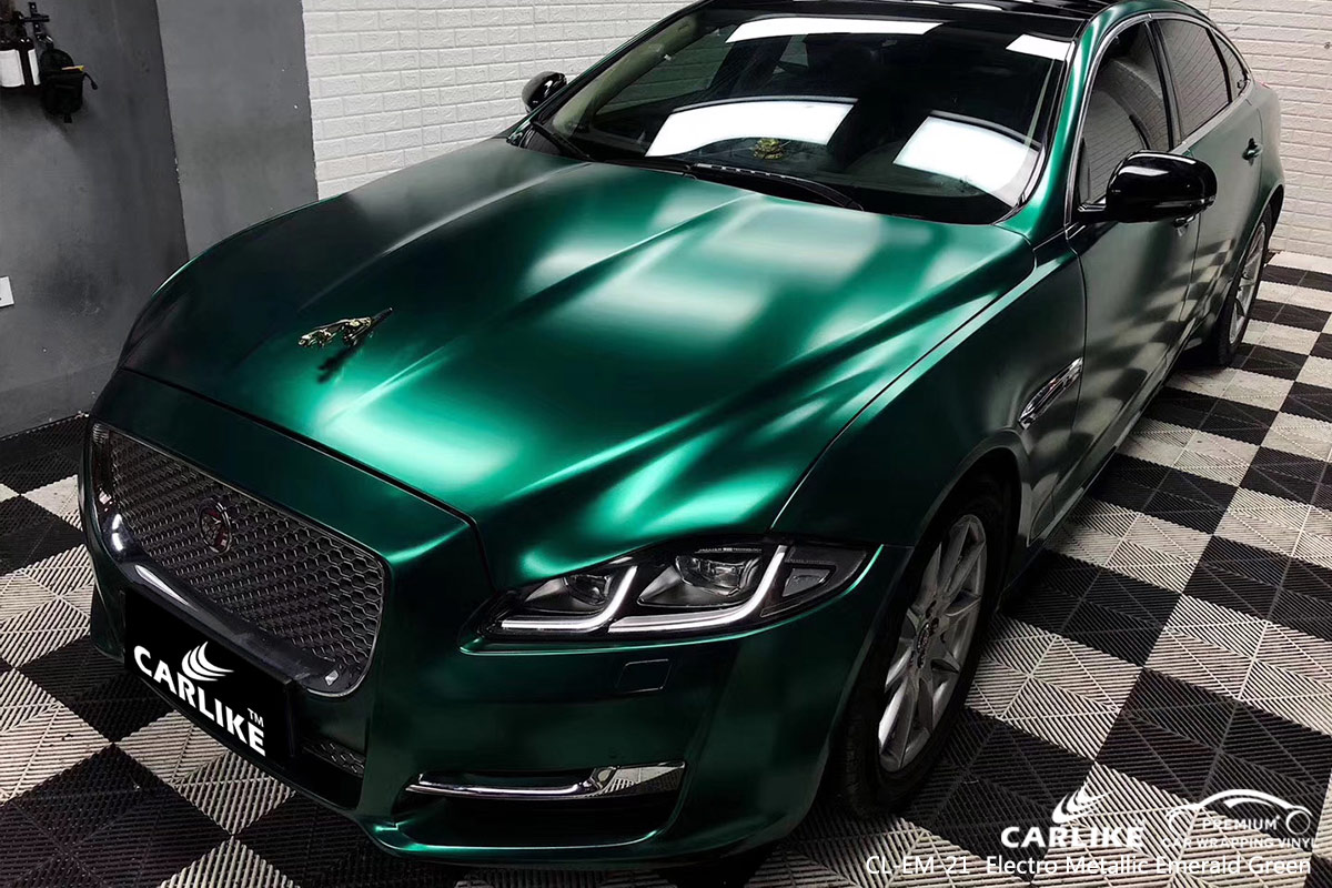 CL-EM-21 electro metallic emerald green car wrap vinyl for JAGUAR