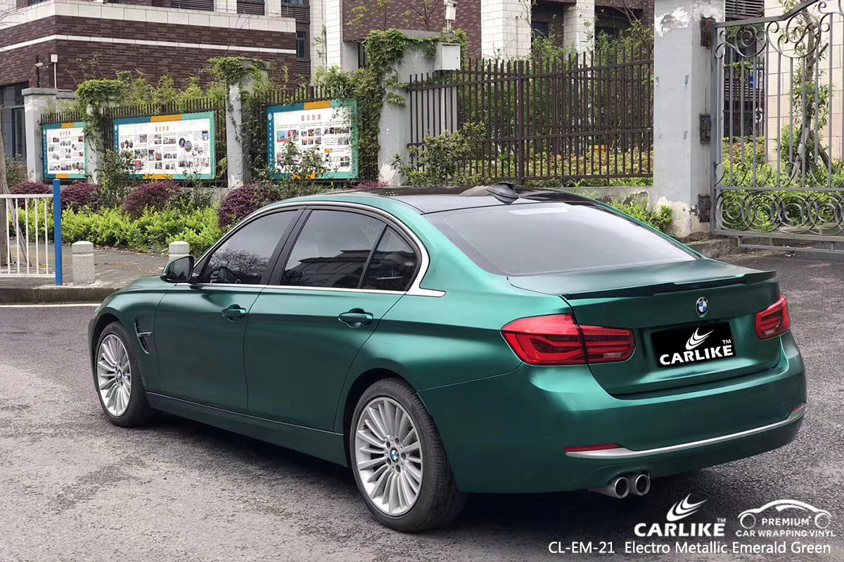 CL-EM-21 electro metallic emerald green car wrap vinyl for BMW