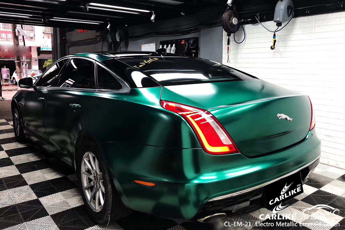 CL-EM-21 electro metallic emerald green car wrap vinyl for JAGUAR