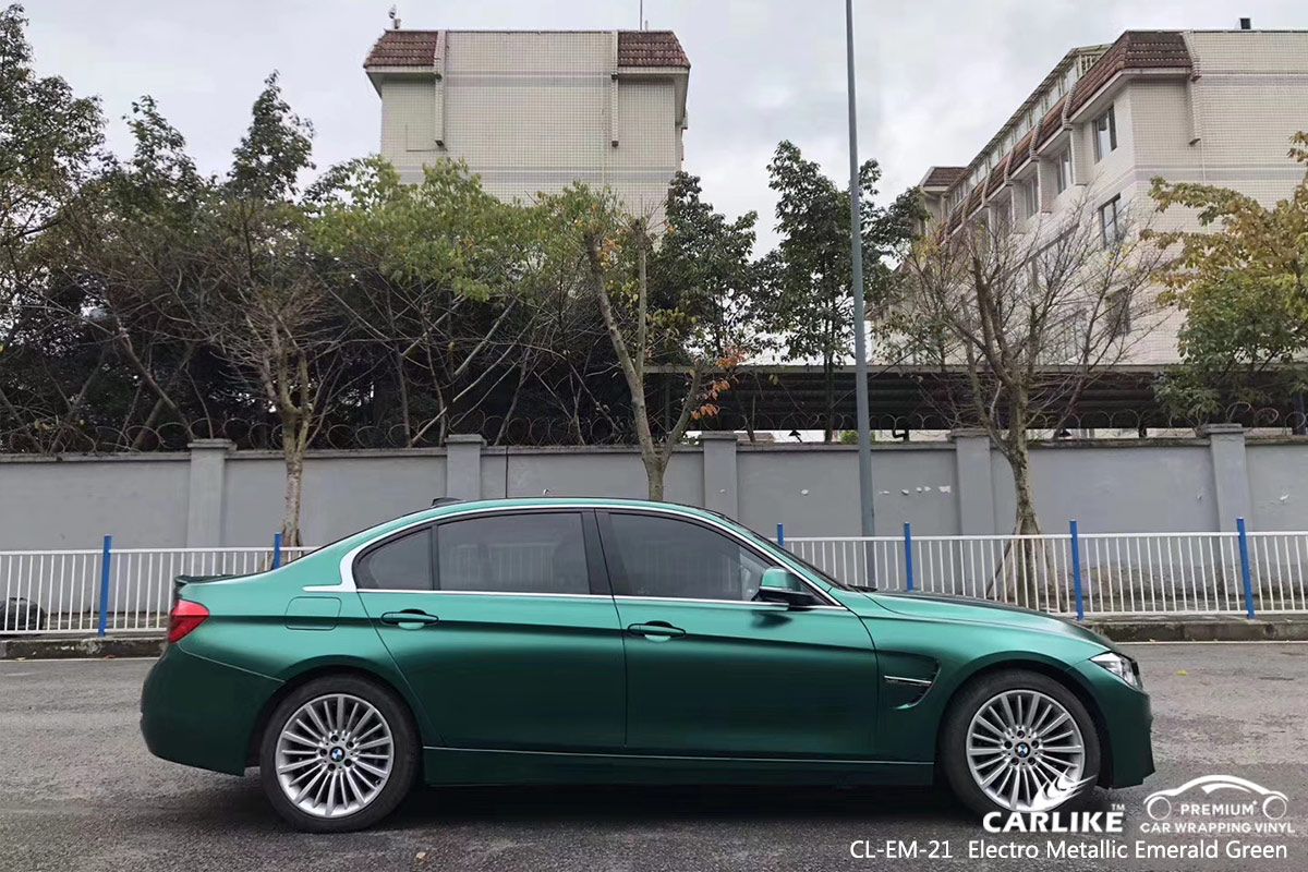CL-EM-21 electro metallic emerald green car wrap vinyl for BMW
