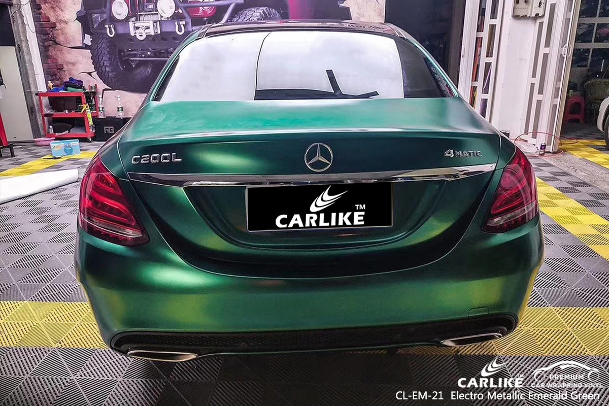 CL-EM-21 electro metallic emerald green car wrap vinyl for MERCEDES-BENZ
