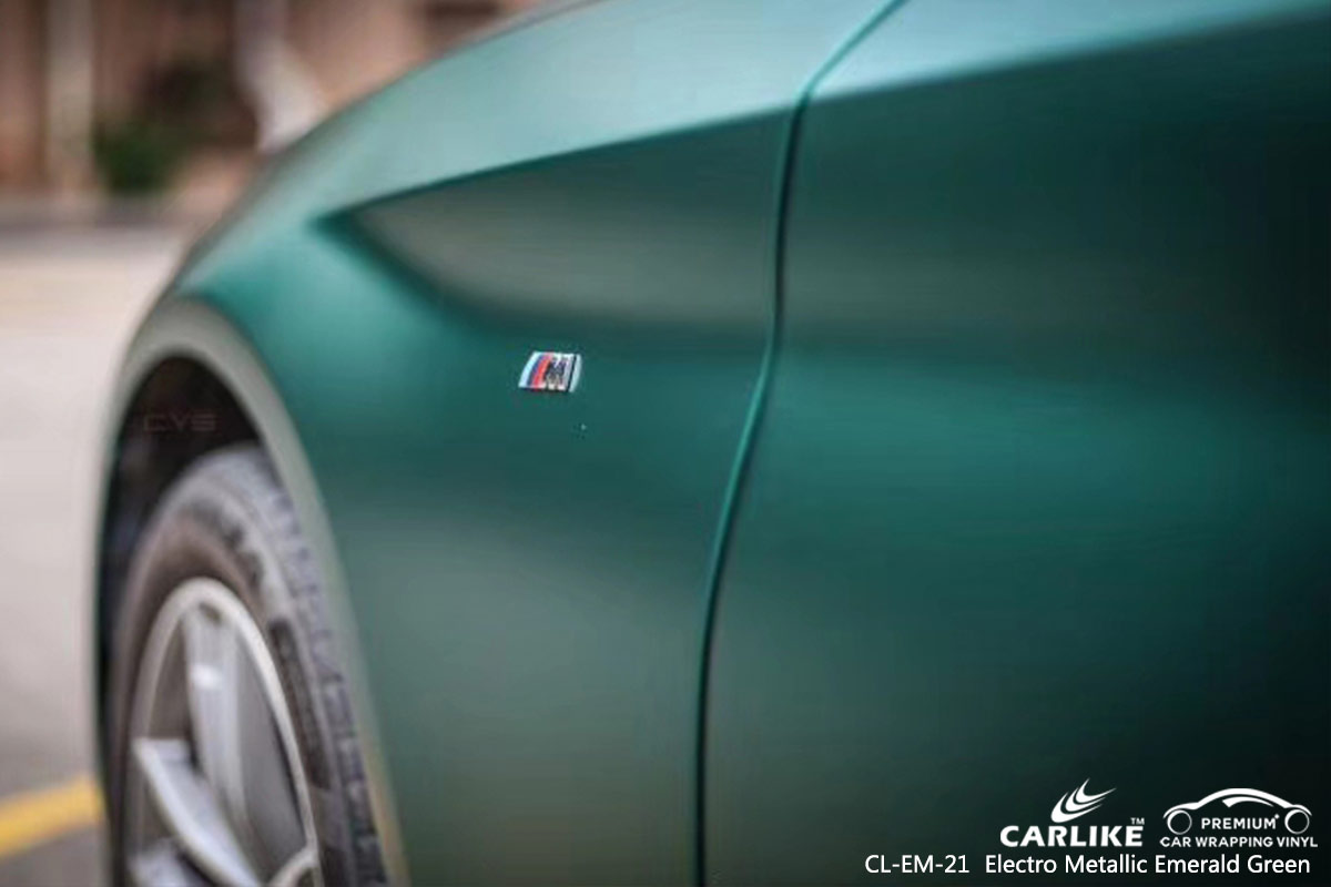 CL-EM-21 electro metallic emerald green car wrap vinyl for BMW