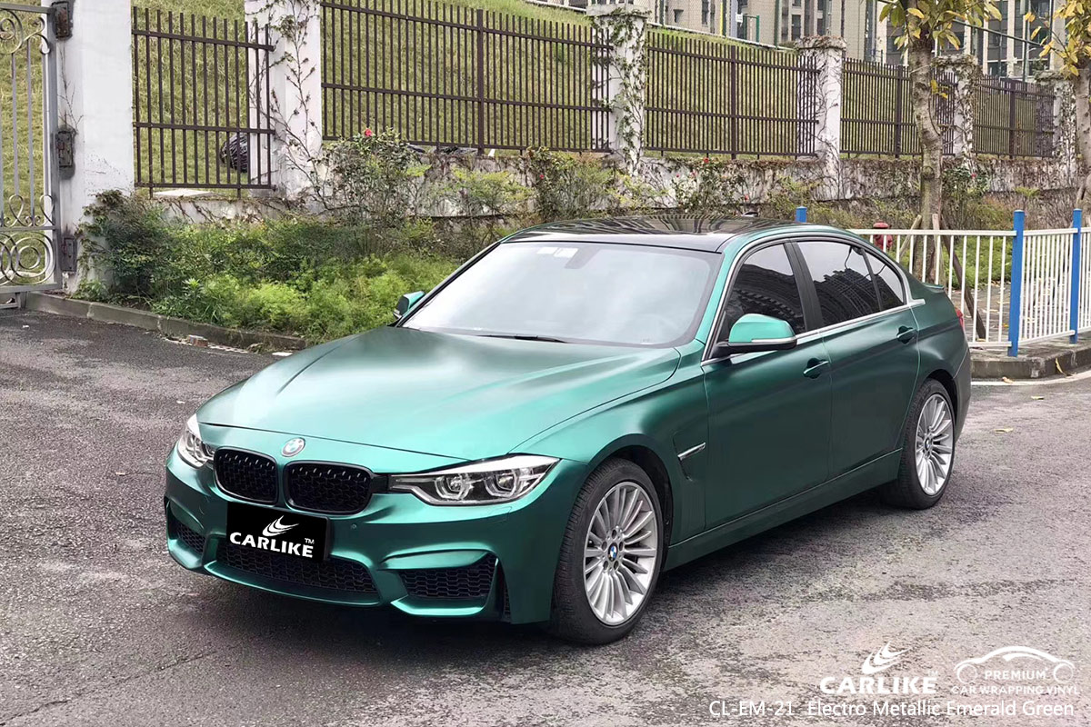 CL-EM-21 electro metallic emerald green car wrap vinyl for BMW