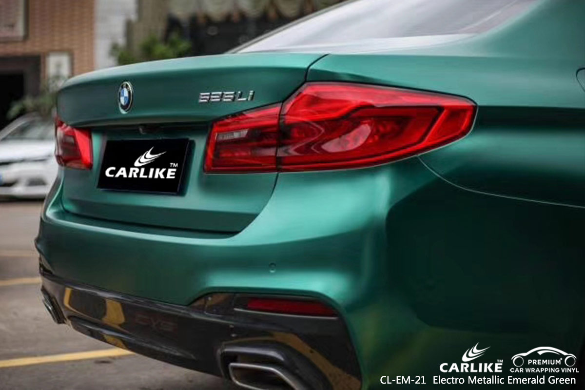 CL-EM-21 electro metallic emerald green car wrap vinyl for BMW