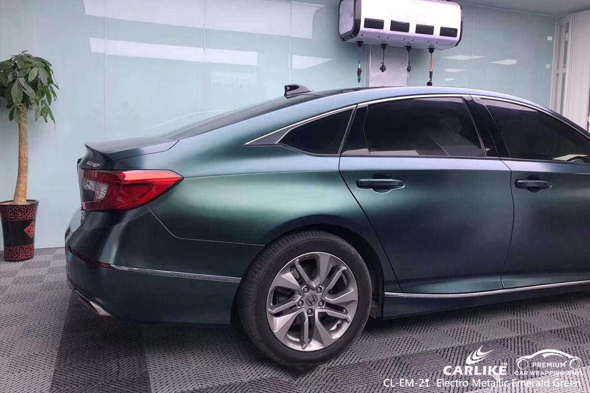 CL-EM-21 electro metallic emerald green car wrap vinyl for HONDA