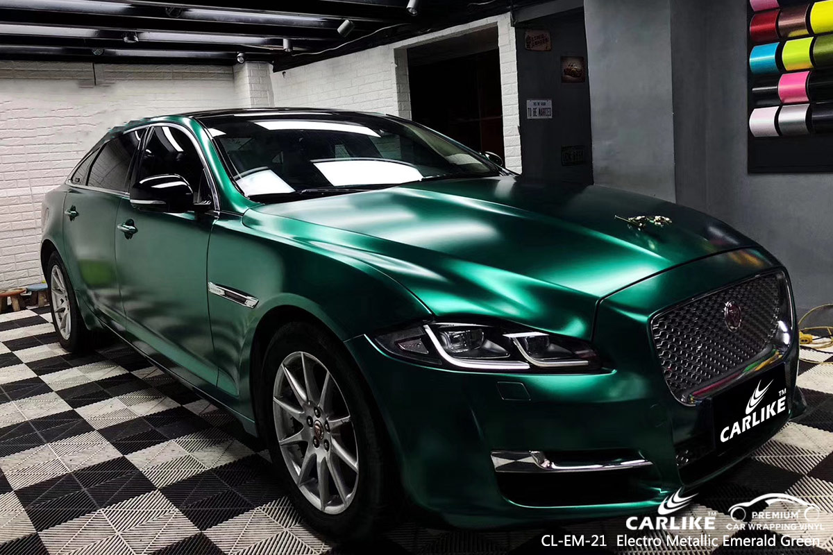 CL-EM-21 electro metallic emerald green car wrap vinyl for JAGUAR