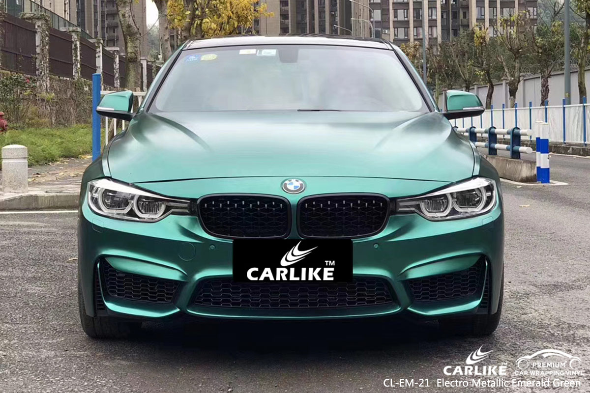 CL-EM-21 electro metallic emerald green car wrap vinyl for BMW