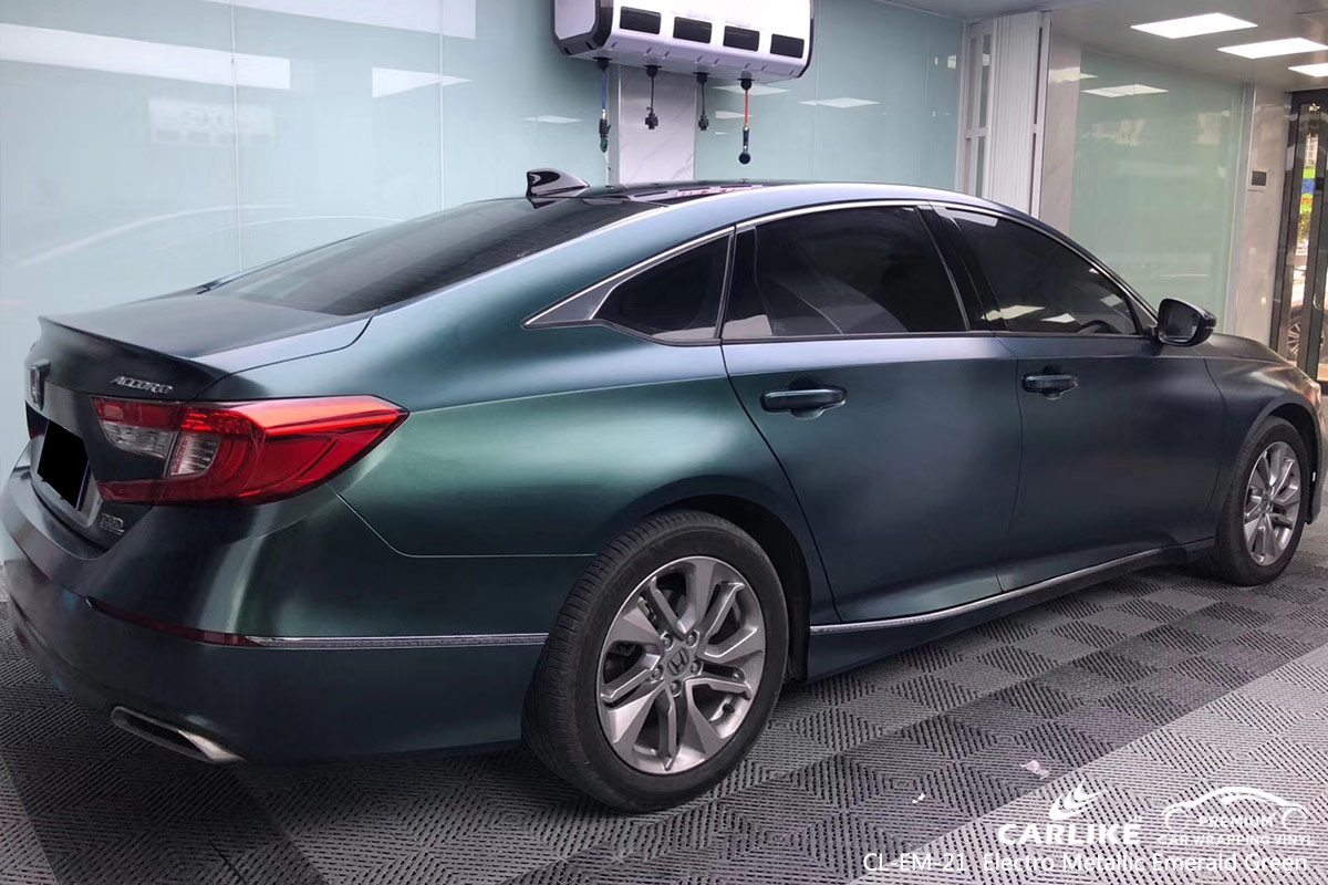 CL-EM-21 electro metallic emerald green car wrap vinyl for HONDA