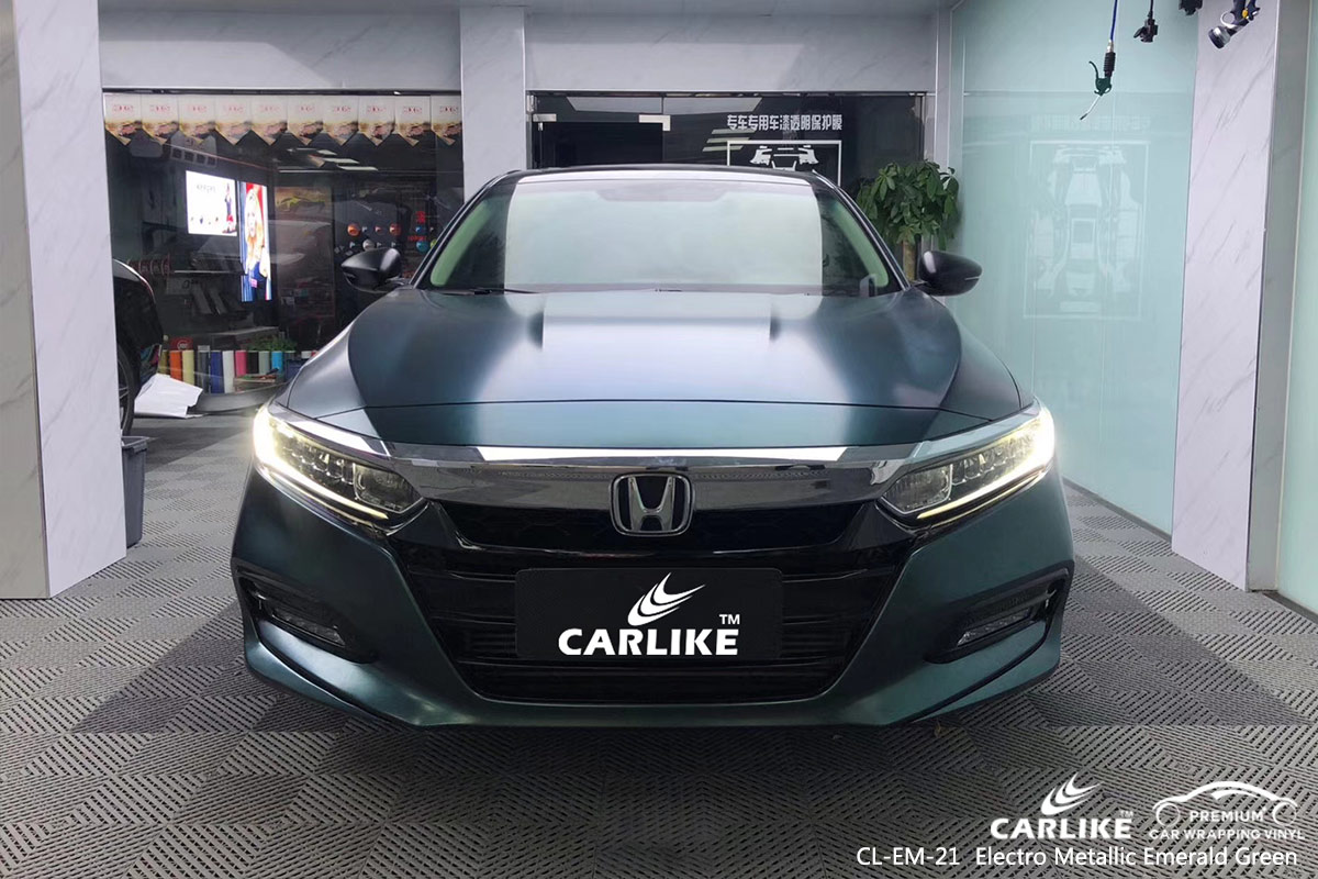 CL-EM-21 electro metallic emerald green car wrap vinyl for HONDA