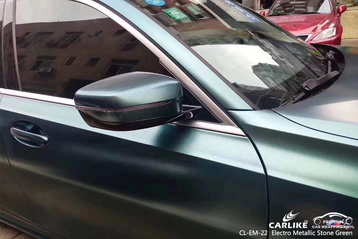 CL-EM-22 electro metallic stone green car wrap vinyl for BMW