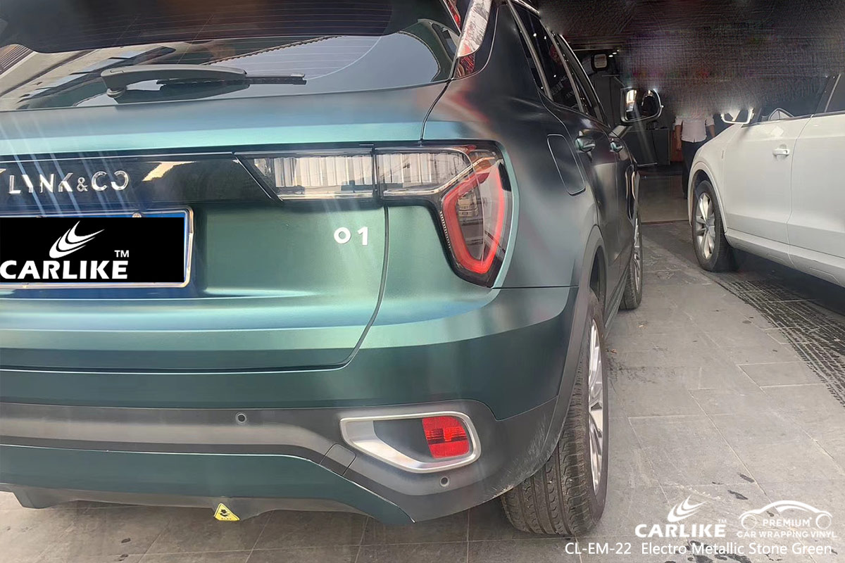 CL-EM-22 electro metallic stone green car wrap vinyl for LYNK&CO