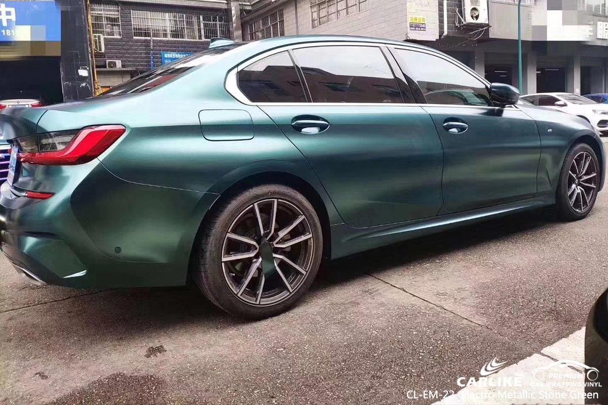 CL-EM-22 electro metallic stone green car wrap vinyl for BMW